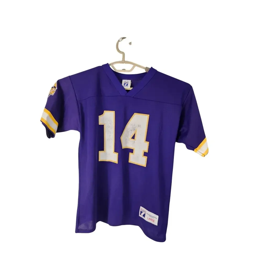 Vintage 90s Minnesota Vikings Brad Johnson Jersey youth large